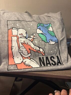 Machine Buzz Aldrin Gray Tee with Black Print